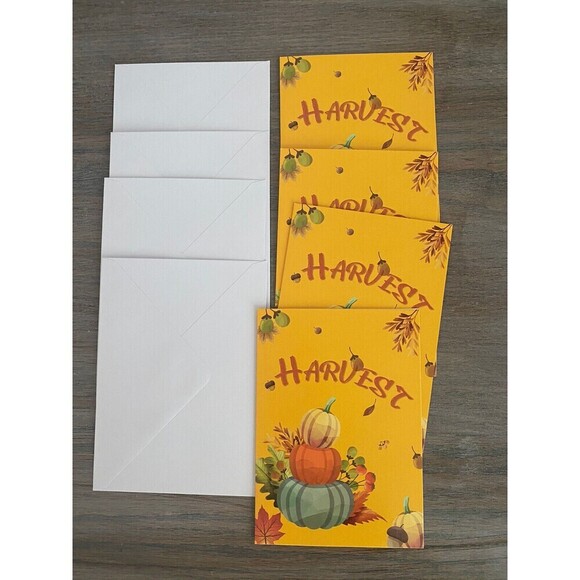 Thanksgiving Cards invitations with Envelopes 4 Designs with stickers new 48pcs - Picture 7 of 11